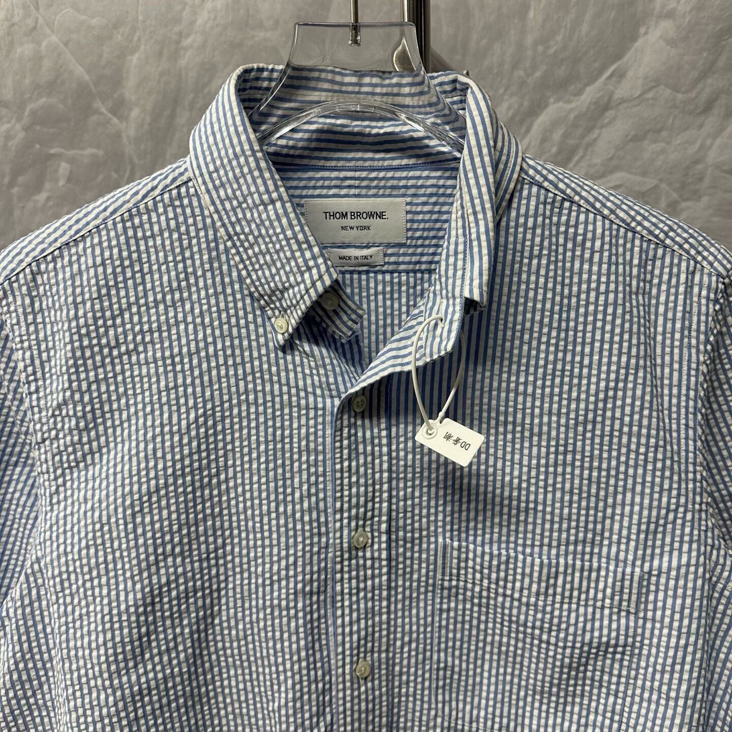 Thom Browne thom browne blue striped short sleeve shirt Size US S / EU 44-46 / 1 - 2 Thumbnail