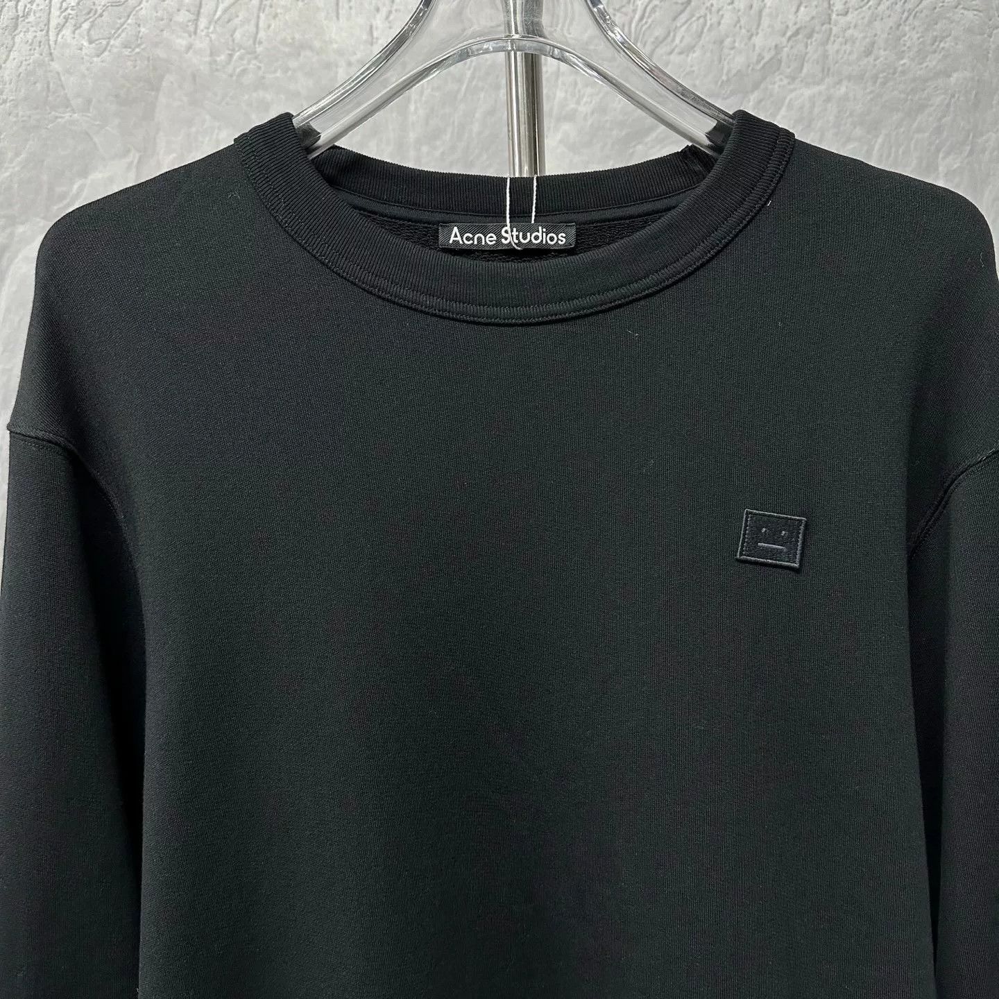 Acne Studios black embroidered logo sweatshirt by Acne Studios Size US S / EU 44-46 / 1 - 2 Thumbnail