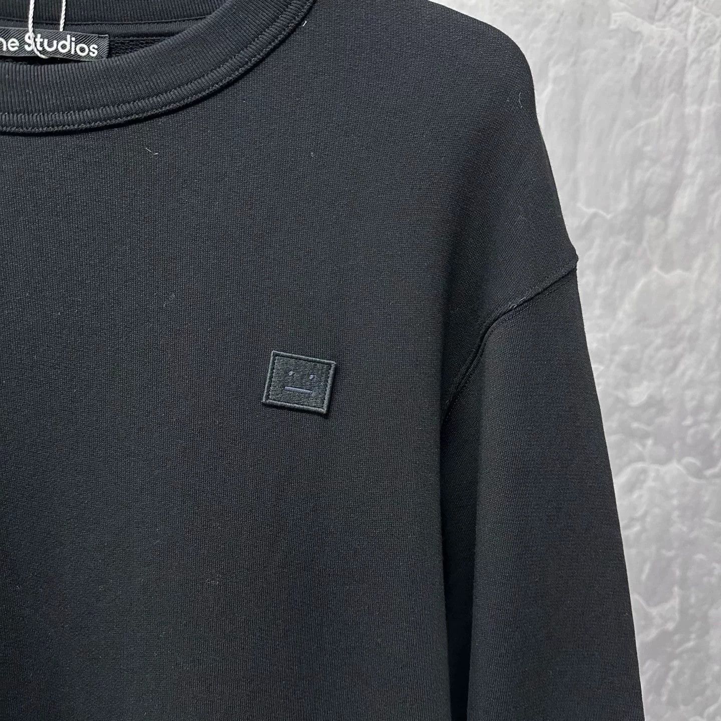 Acne Studios black embroidered logo sweatshirt by Acne Studios Size US S / EU 44-46 / 1 - 3 Thumbnail