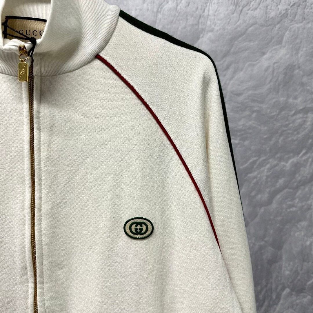 Gucci gucci white red green sports jacket Size S / US 4 / IT 40 - 4 Thumbnail