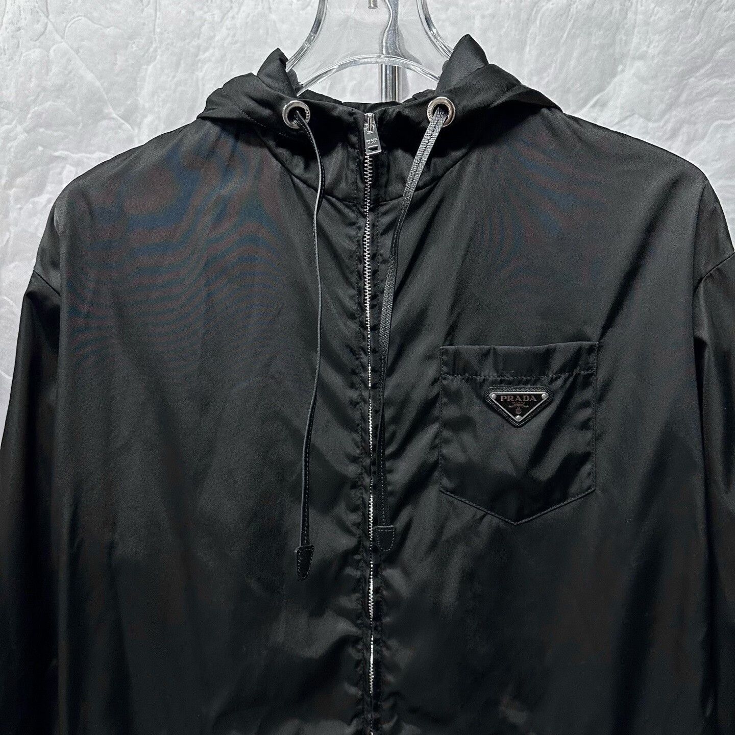Prada Prada Black Hooded Zip Jacket Size 36 Size S / US 4 / IT 40 - 2 Thumbnail