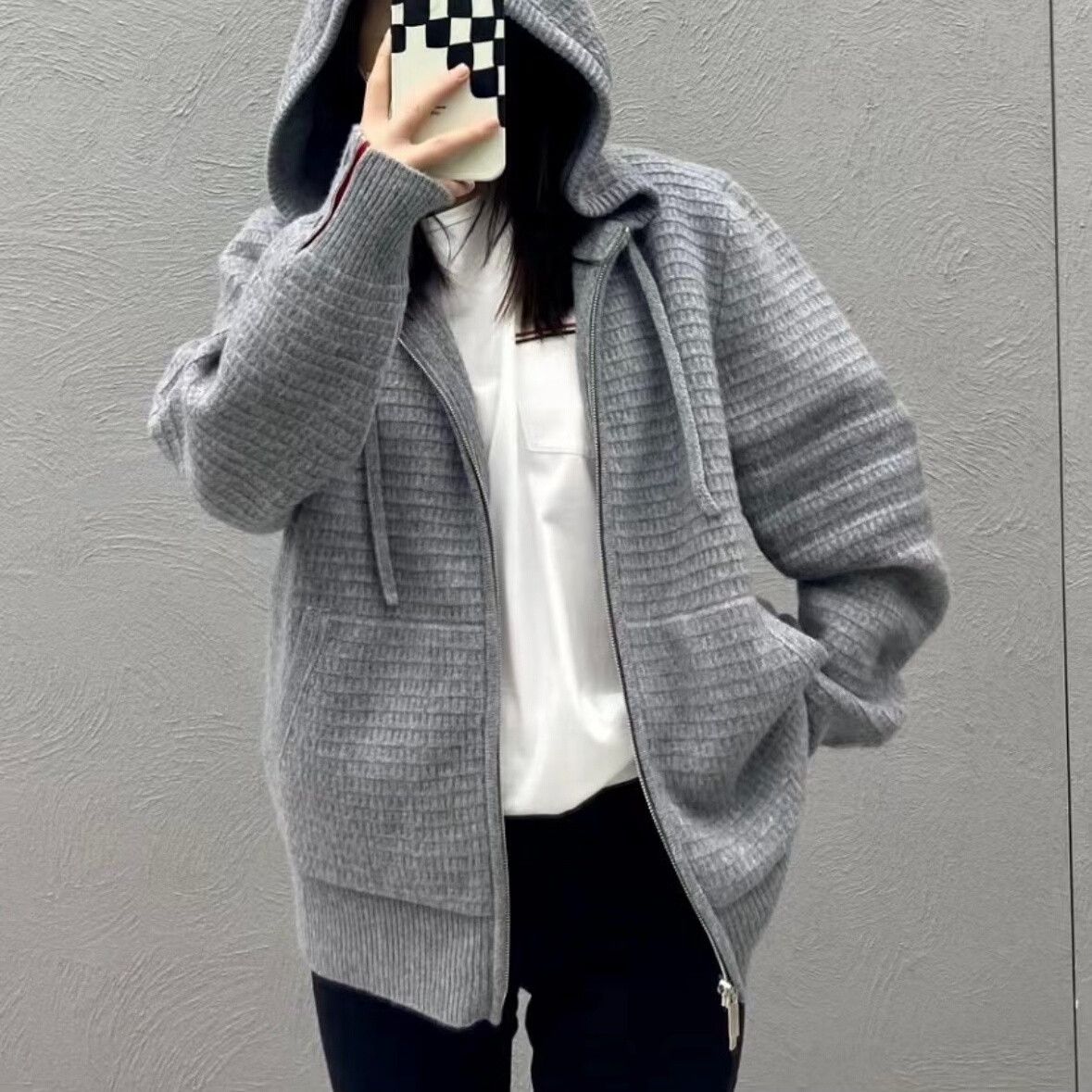 Thom Browne thom browne gray hooded wool jacket Size US XS / EU 42 / 0 - 6 Thumbnail