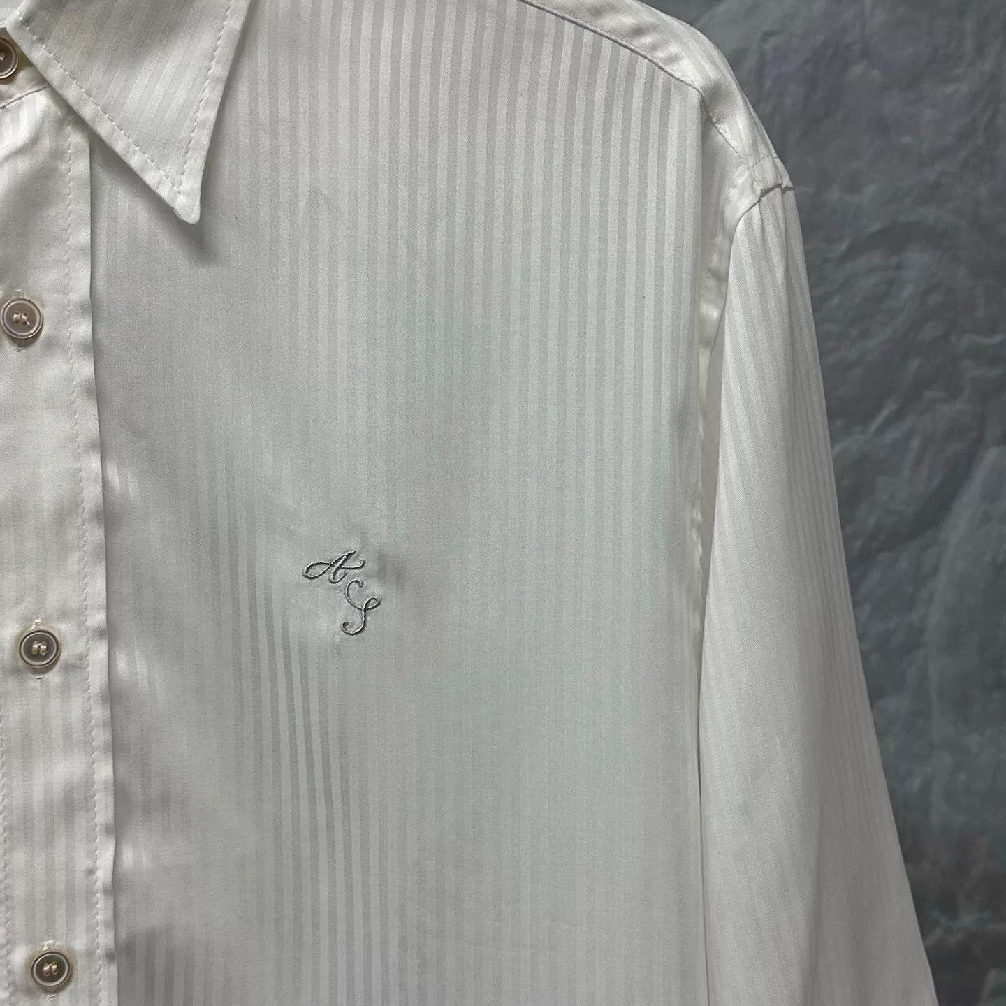 Acne Studios acne studios embroidered logo striped shirt Size US L / EU 52-54 / 3 - 3 Thumbnail