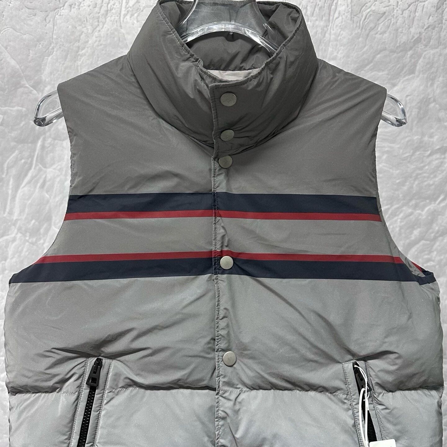 Dior dior striped puffer vest with high collar Size US S / EU 44-46 / 1 - 2 Thumbnail