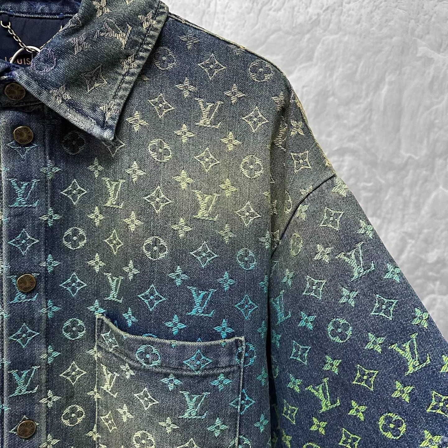 Louis Vuitton louis vuitton rainbow gradient denim shirt Size US L / EU 52-54 / 3 - 3 Thumbnail