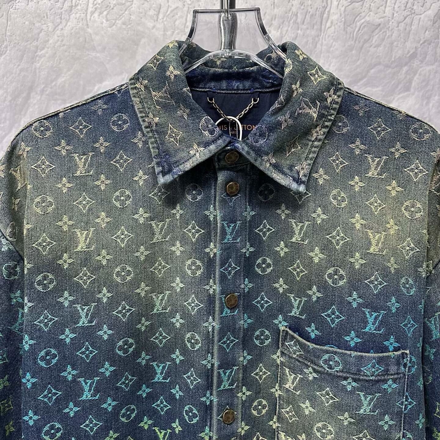 Louis Vuitton louis vuitton rainbow gradient denim shirt Size US L / EU 52-54 / 3 - 2 Thumbnail