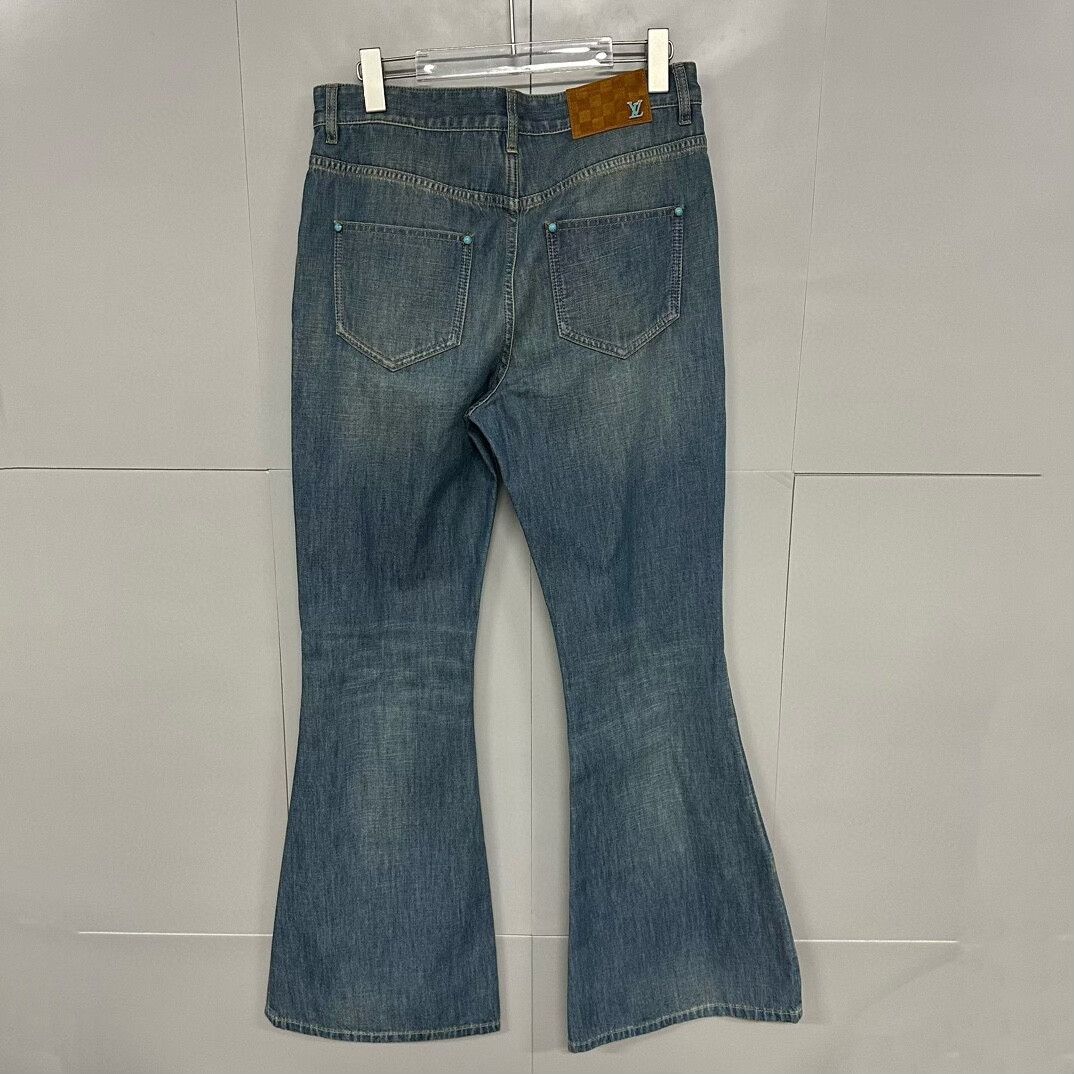 Louis Vuitton Louis Vuitton Vintage Flare Denim Pants 31 Size 31" - 4 Thumbnail