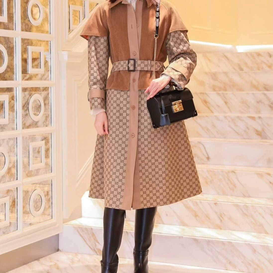 Gucci gucci double g corduroy trench coat Size S / US 4 / IT 40 - 6 Thumbnail