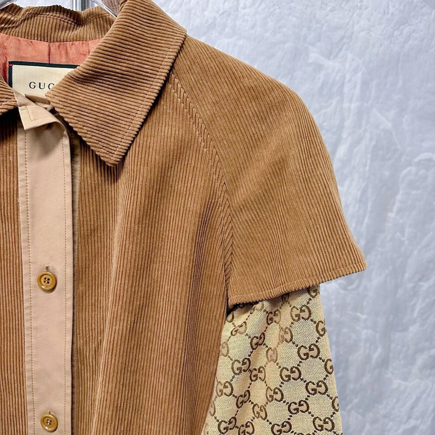 Gucci gucci double g corduroy trench coat Size S / US 4 / IT 40 - 3 Thumbnail