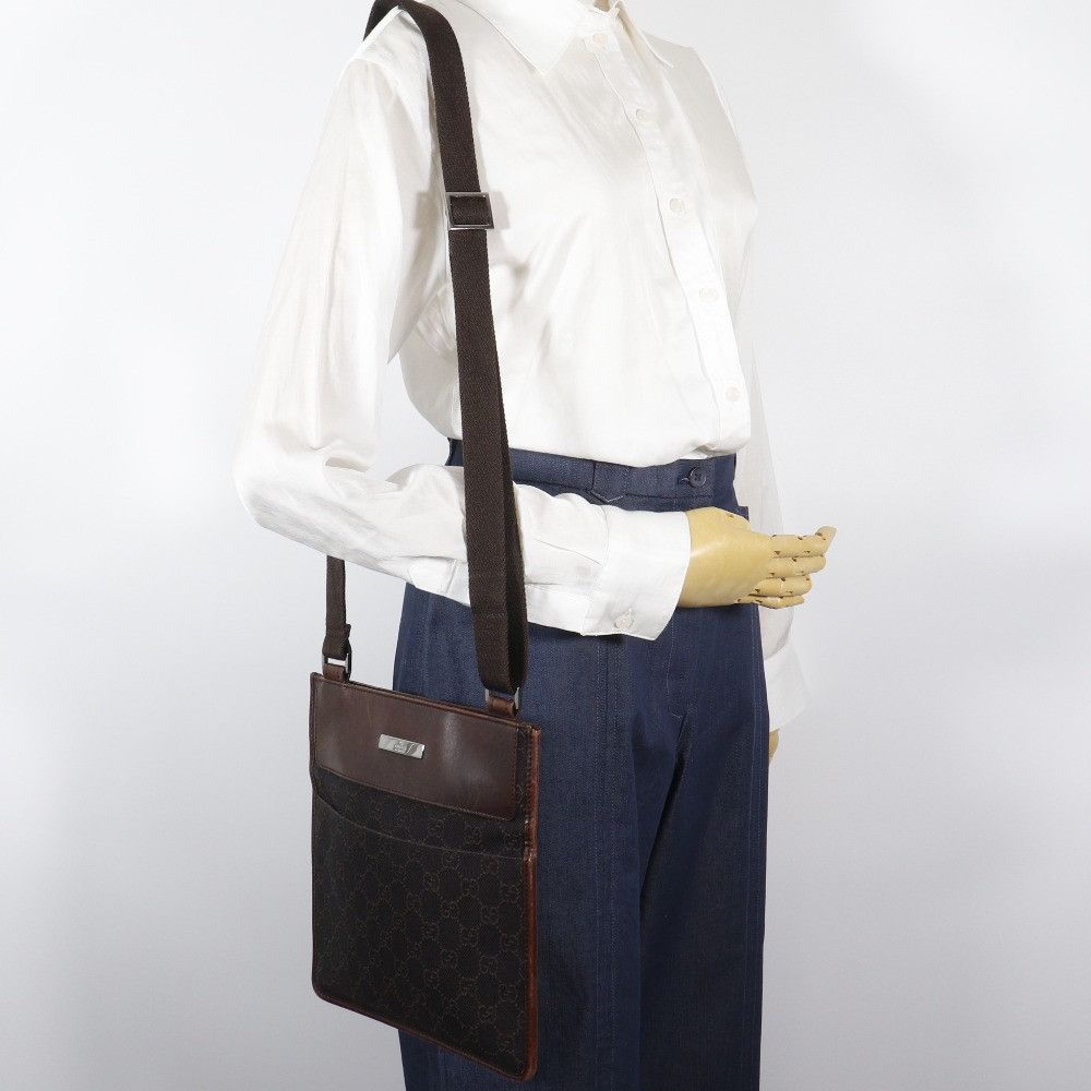 Gucci Gucci Gucci GG Canvas Shoulder Bag Textile Shoulder Bag 27639 DUTY FREE for USA Size ONE SIZE - 17 Thumbnail