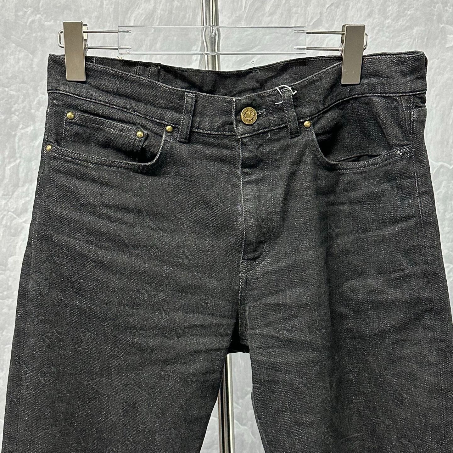 Louis Vuitton louis vuitton denim pants with logo print Size US 30 / EU 46 - 2 Thumbnail