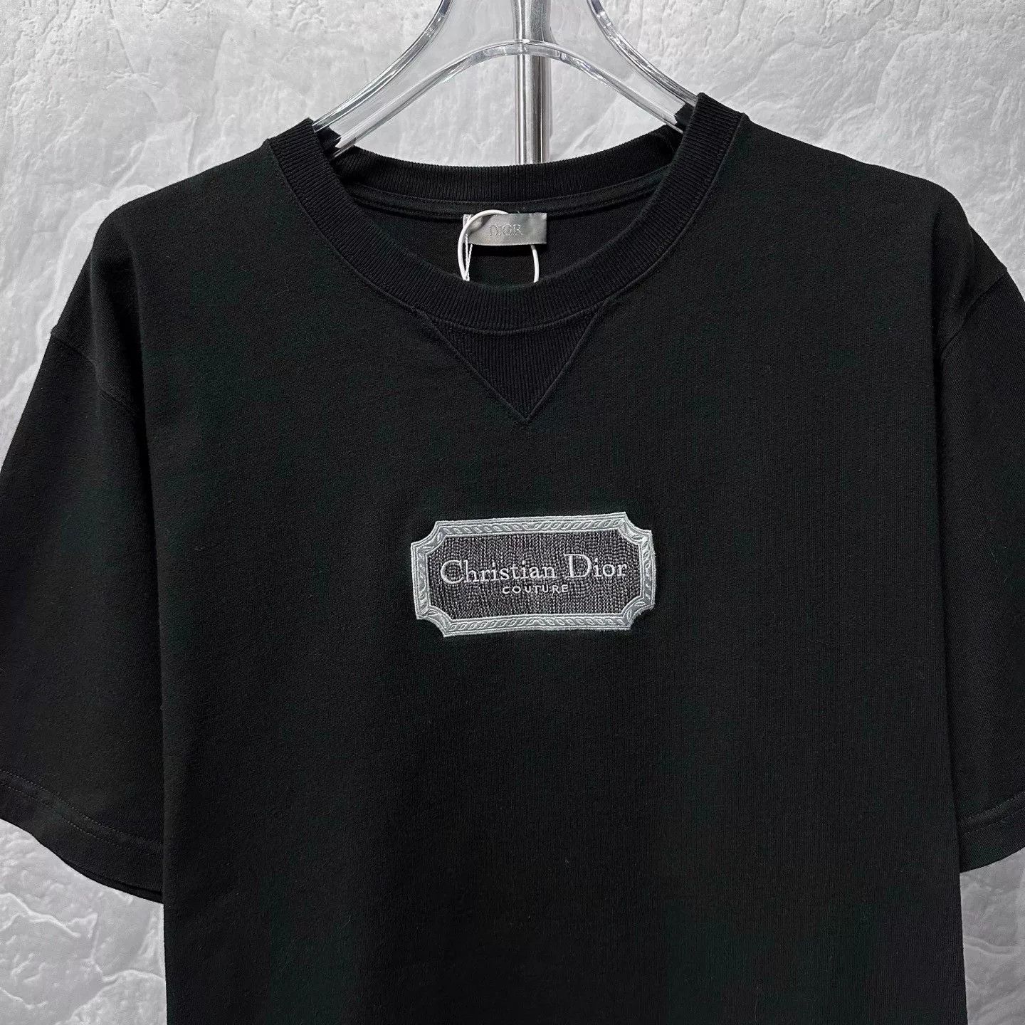 Dior christian dior logo embroidered black short sleeve Size US XL / EU 56 / 4 - 2 Thumbnail