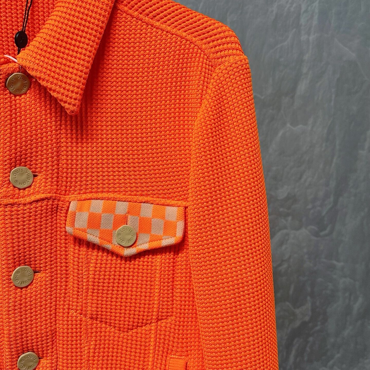 Louis Vuitton louis vuitton orange checkered knit jacket Size XS / US 0-2 / IT 36-38 - 3 Thumbnail