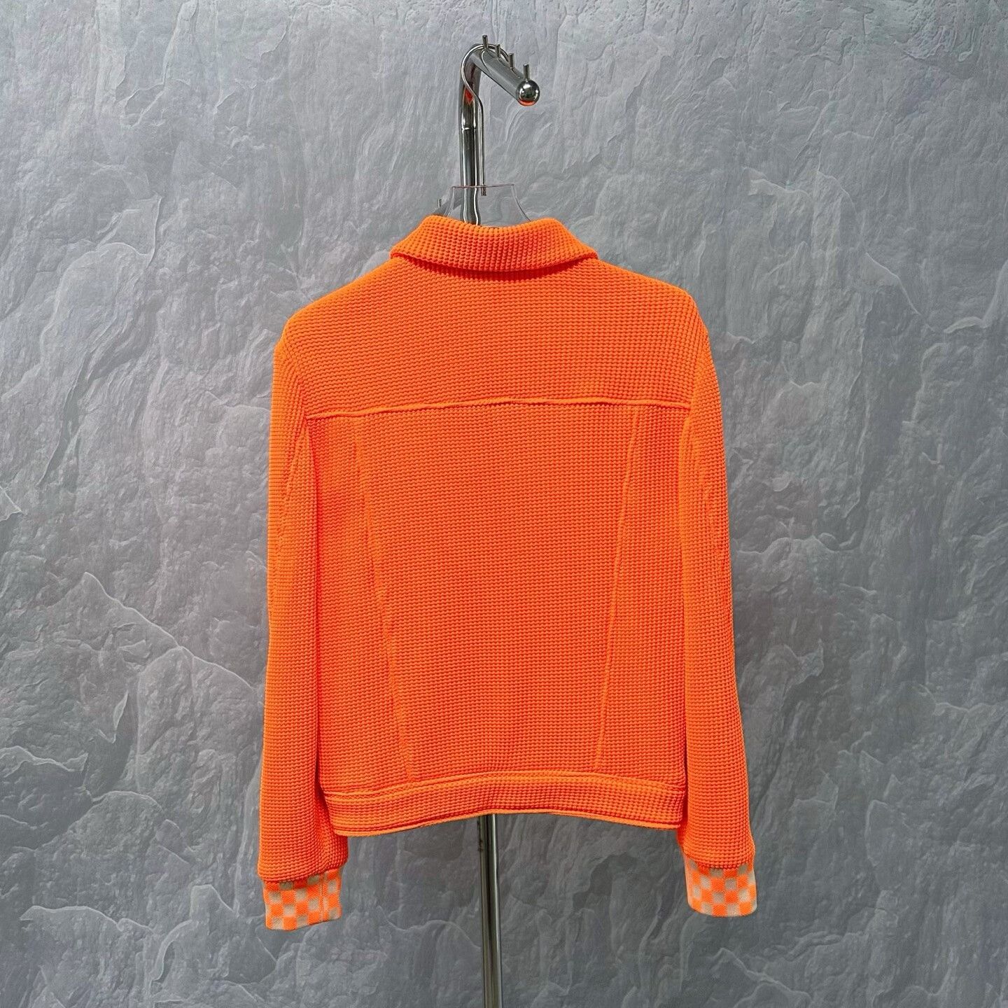 Louis Vuitton louis vuitton orange checkered knit jacket Size XS / US 0-2 / IT 36-38 - 4 Thumbnail