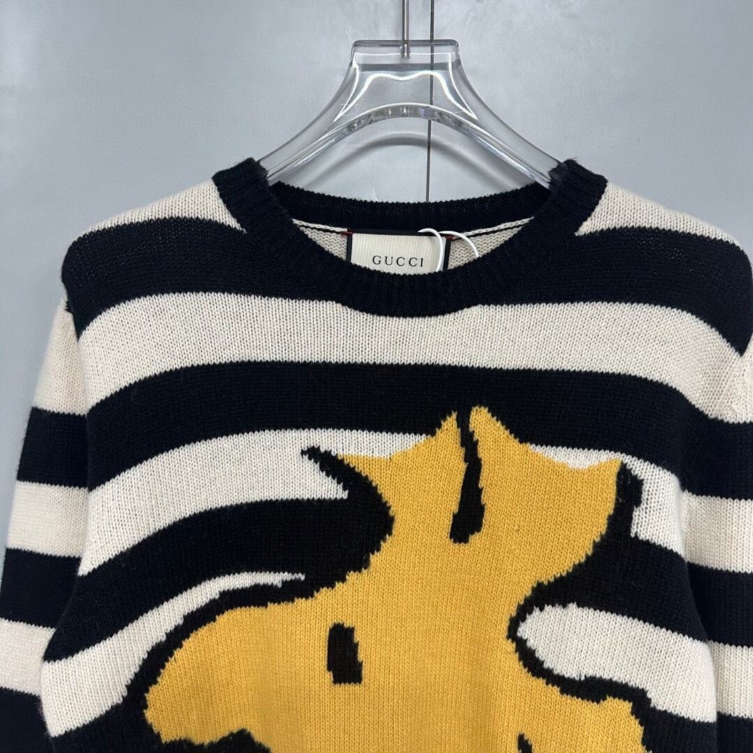 Gucci gucci snoopy striped knit sweater size m Size US M / EU 48-50 / 2 - 2 Thumbnail