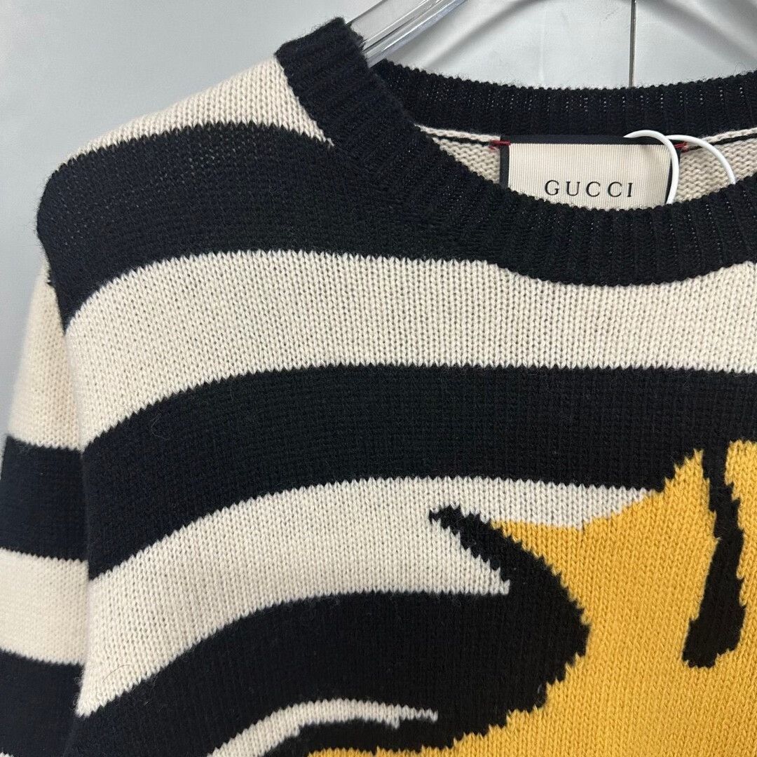 Gucci gucci snoopy striped knit sweater size m Size US M / EU 48-50 / 2 - 3 Thumbnail