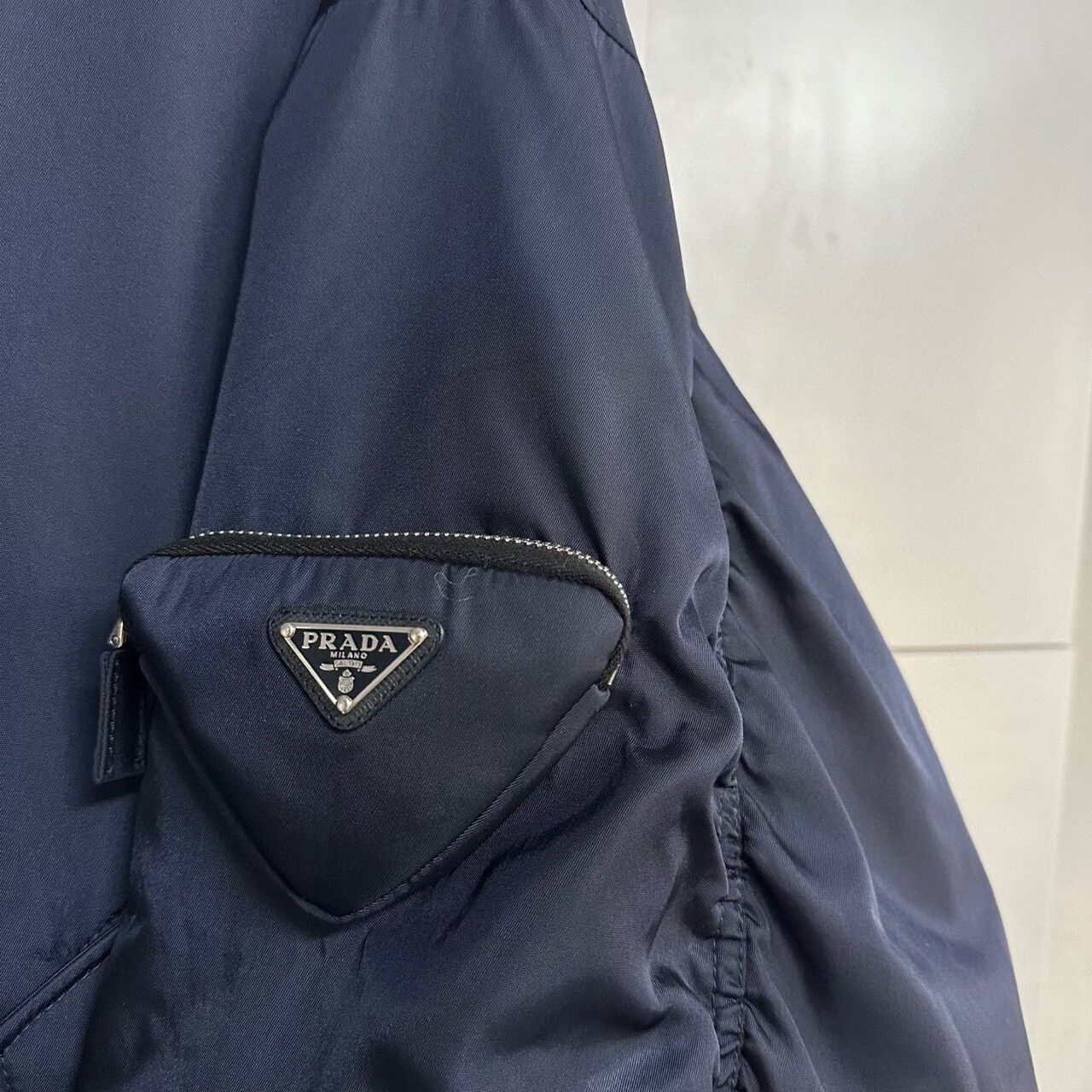 Prada prada metal triangle badge jacket in navy Size US XXL / EU 58 / 5 - 3 Thumbnail