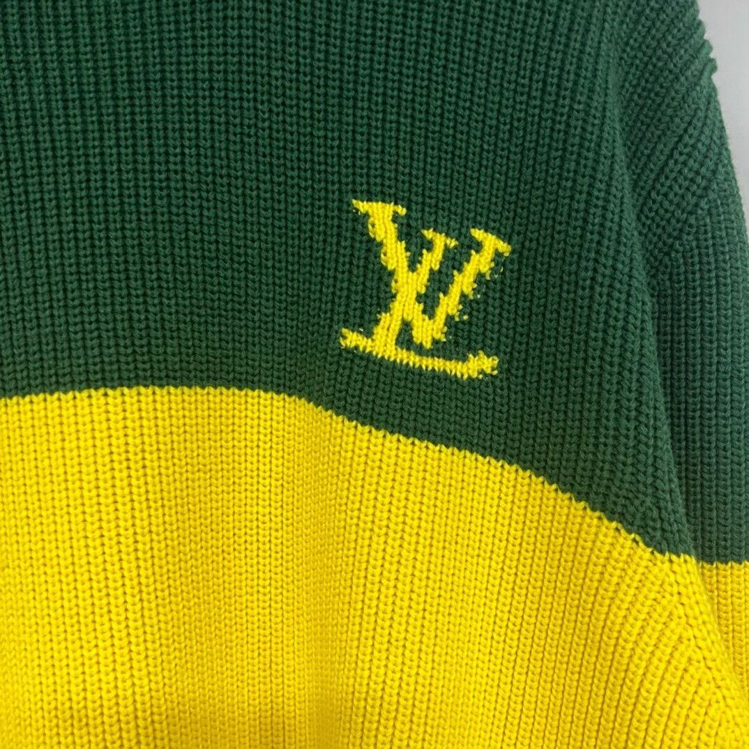 Louis Vuitton louis vuitton green and yellow sweater Size US XL / EU 56 / 4 - 3 Thumbnail