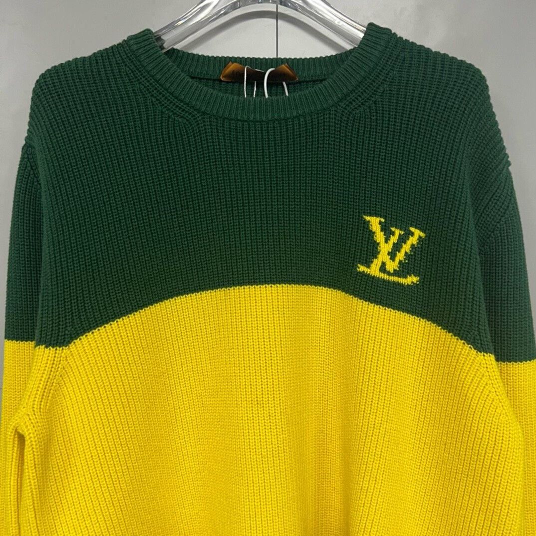 Louis Vuitton louis vuitton green and yellow sweater Size US XL / EU 56 / 4 - 2 Thumbnail