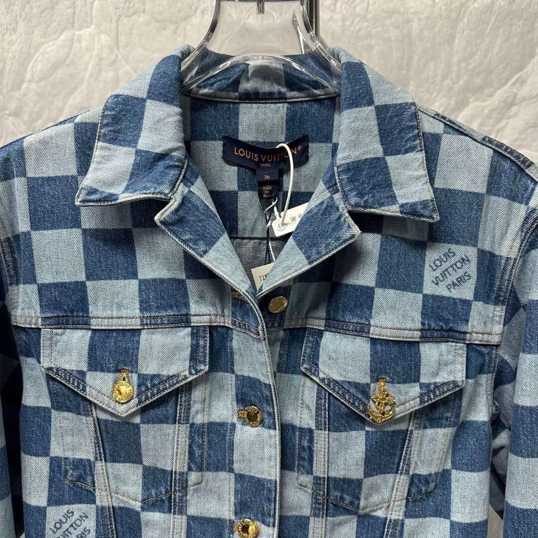Louis Vuitton Louis Vuitton Checkerboard Denim Jacket Size S / US 4 / IT 40 - 4 Thumbnail