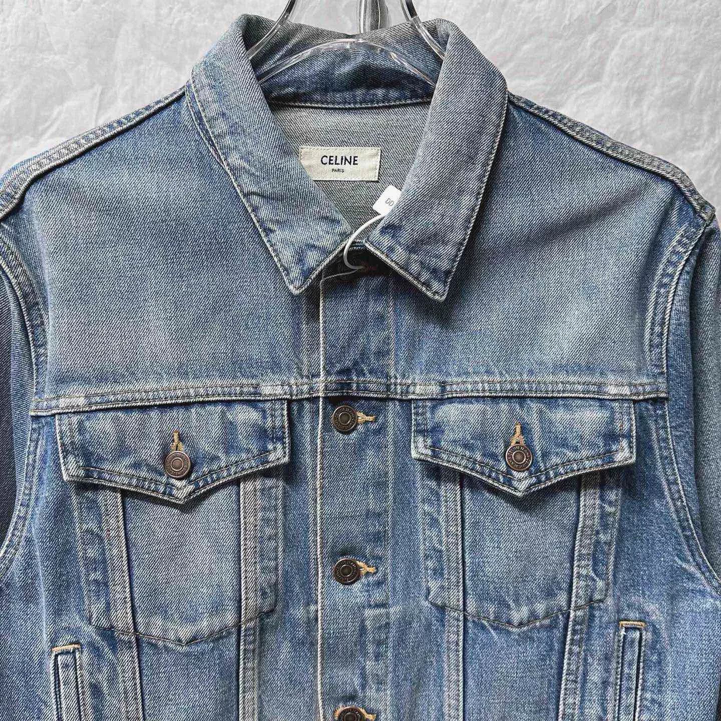 Celine celine pocket washed denim jacket xs Size XS / US 0-2 / IT 36-38 - 2 Thumbnail