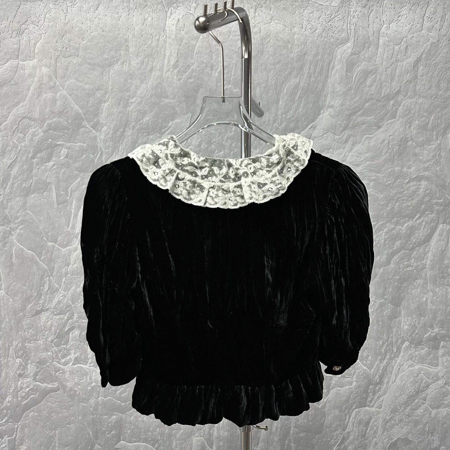 Miu Miu miu miu lace collar velvet coat Size S / US 4 / IT 40 - 4 Thumbnail