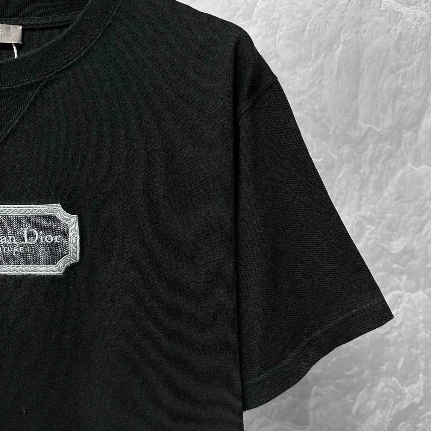 Dior black christian dior embroidered t-shirt xl Size US XL / EU 56 / 4 - 3 Thumbnail