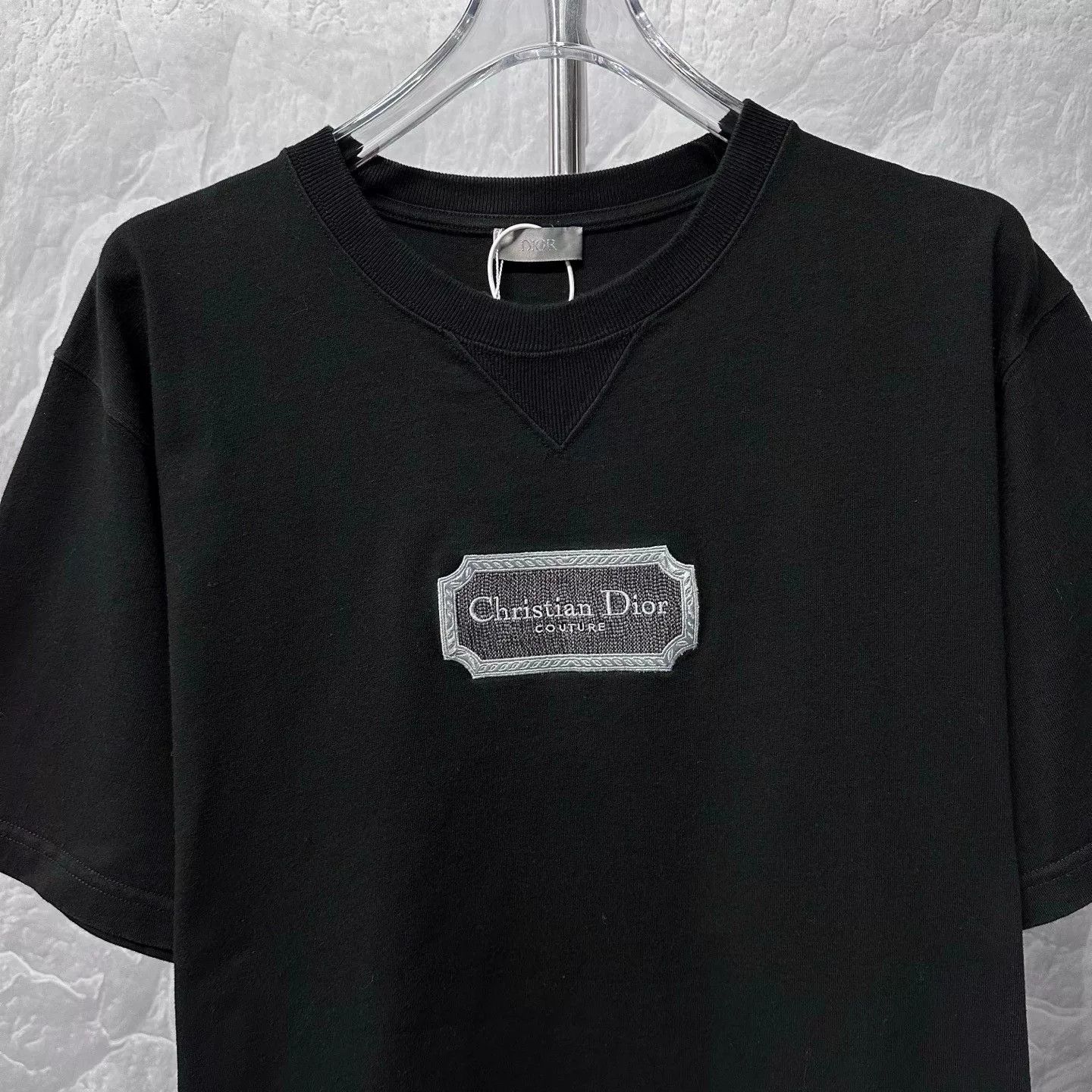 Dior black christian dior embroidered t-shirt xl Size US XL / EU 56 / 4 - 2 Thumbnail