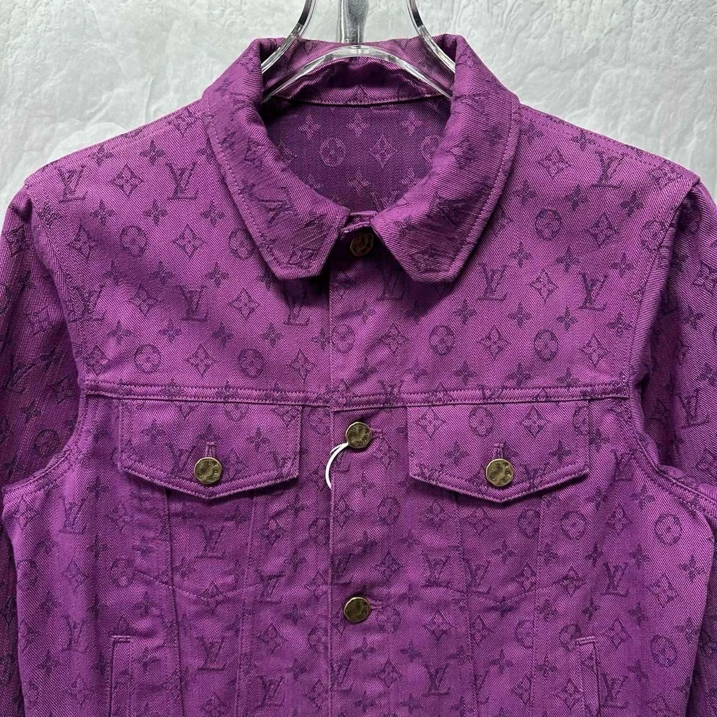 Louis Vuitton louis vuitton purple denim jacket size 44 Size L / US 10 / IT 46 - 2 Thumbnail