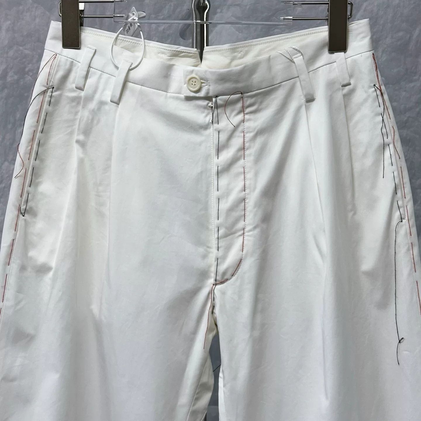 Maison Margiela Maison Margiela White Stitch Denim Trousers Size US 28 / EU 44 - 2 Thumbnail