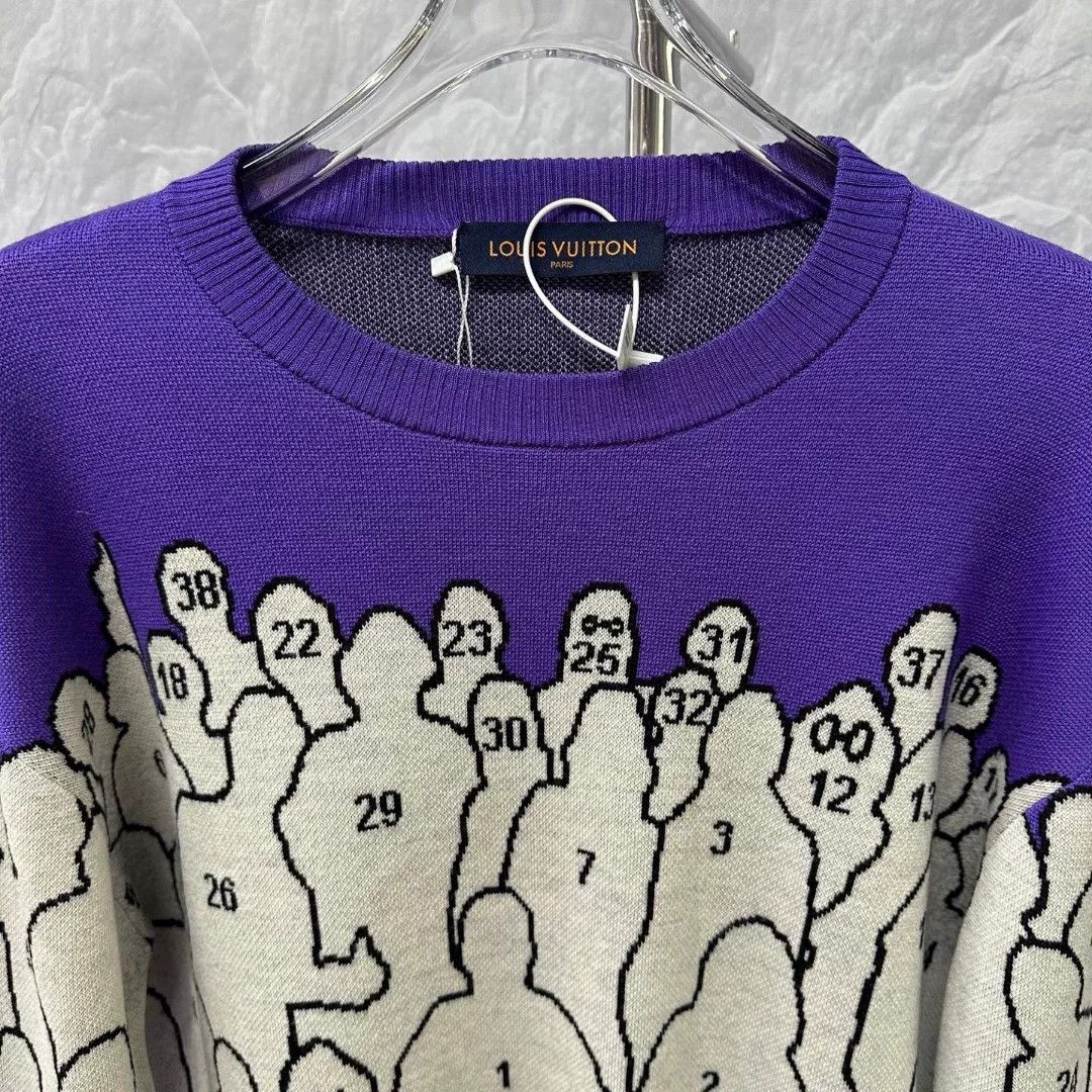 Louis Vuitton purple louis vuitton knit sweater XL size Size US XL / EU 56 / 4 - 2 Thumbnail