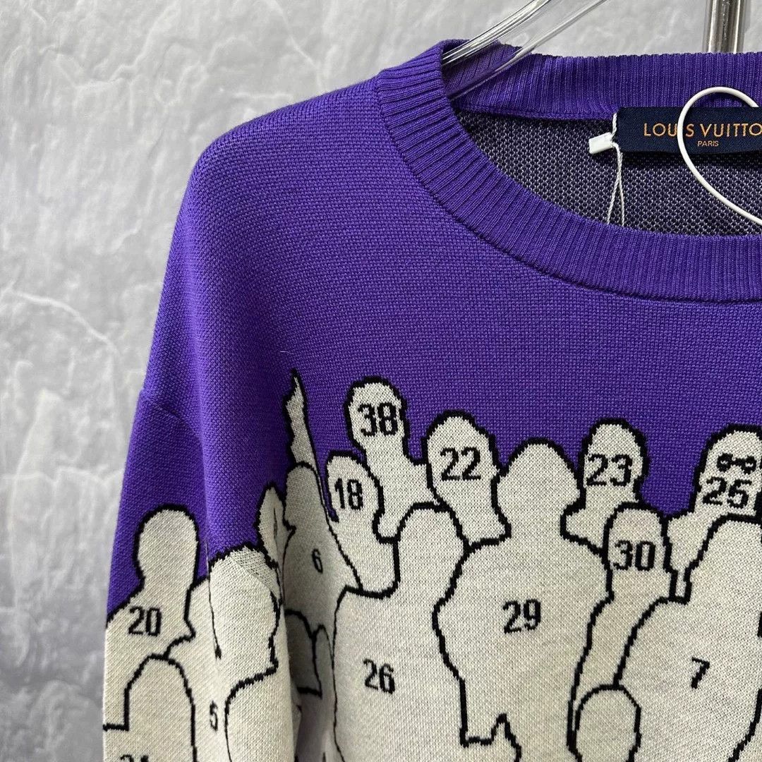 Louis Vuitton purple louis vuitton knit sweater XL size Size US XL / EU 56 / 4 - 3 Thumbnail