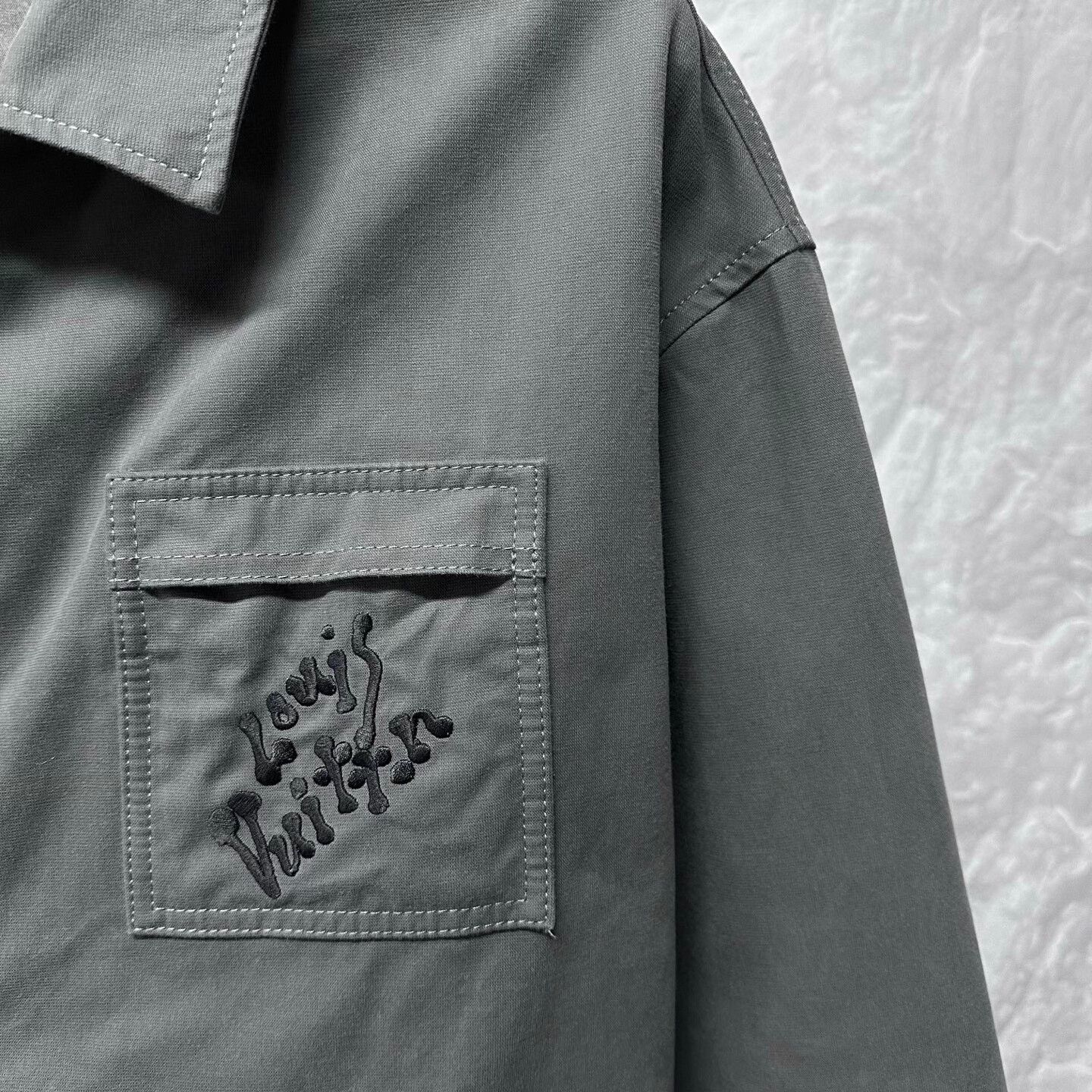 Louis Vuitton louis vuitton embroidered utility jacket in gray Size US L / EU 52-54 / 3 - 3 Thumbnail
