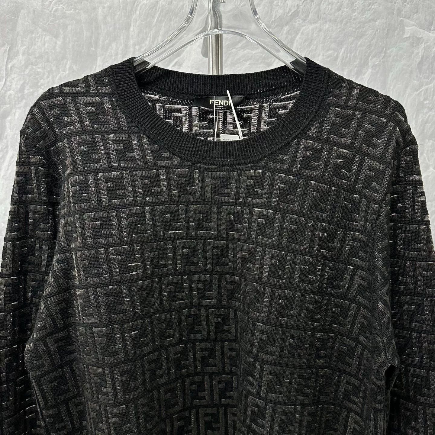 Fendi fendi double f knit long sleeve top Size XL / US 12-14 / IT 48-50 - 2 Thumbnail