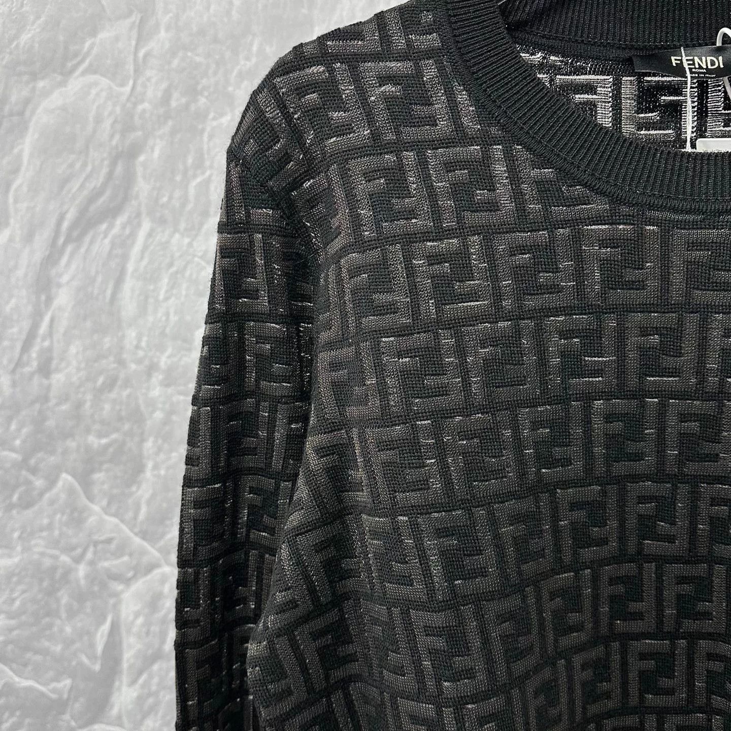 Fendi fendi double f knit long sleeve top Size XL / US 12-14 / IT 48-50 - 3 Thumbnail