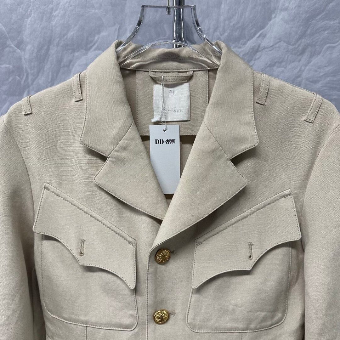 Givenchy givenchy button-up pocket jacket in beige Size US L / EU 52-54 / 3 - 2 Thumbnail