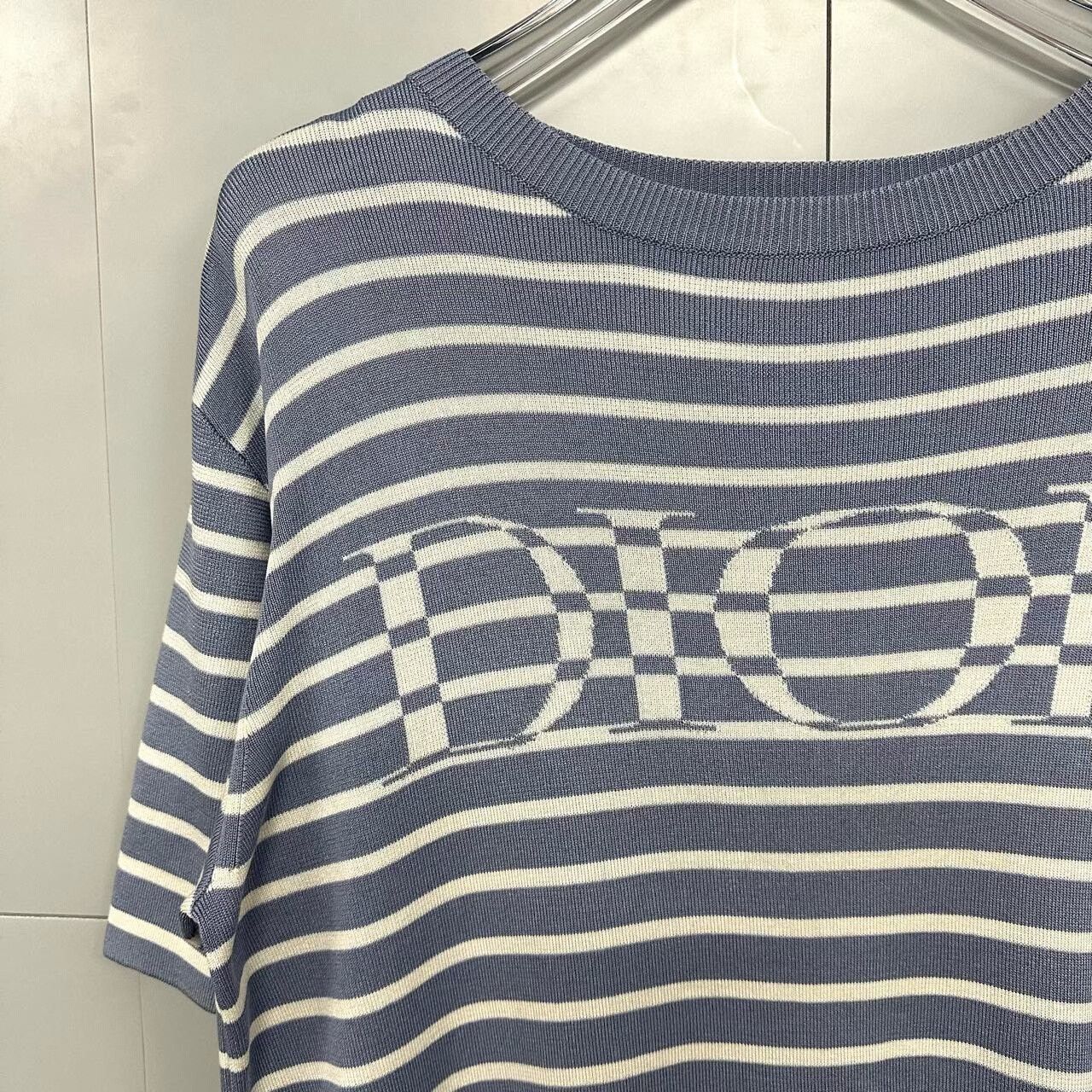 Dior Dior Striped Logo Short Sleeve Top Size S / US 4 / IT 40 - 3 Thumbnail