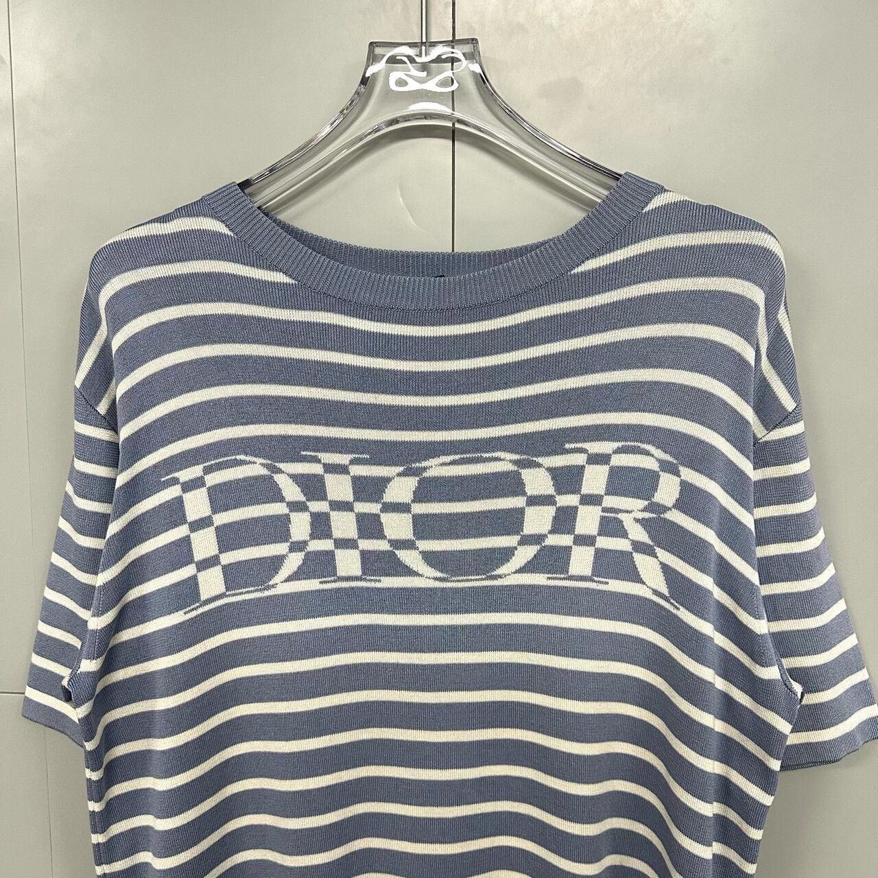 Dior Dior Striped Logo Short Sleeve Top Size S / US 4 / IT 40 - 2 Thumbnail