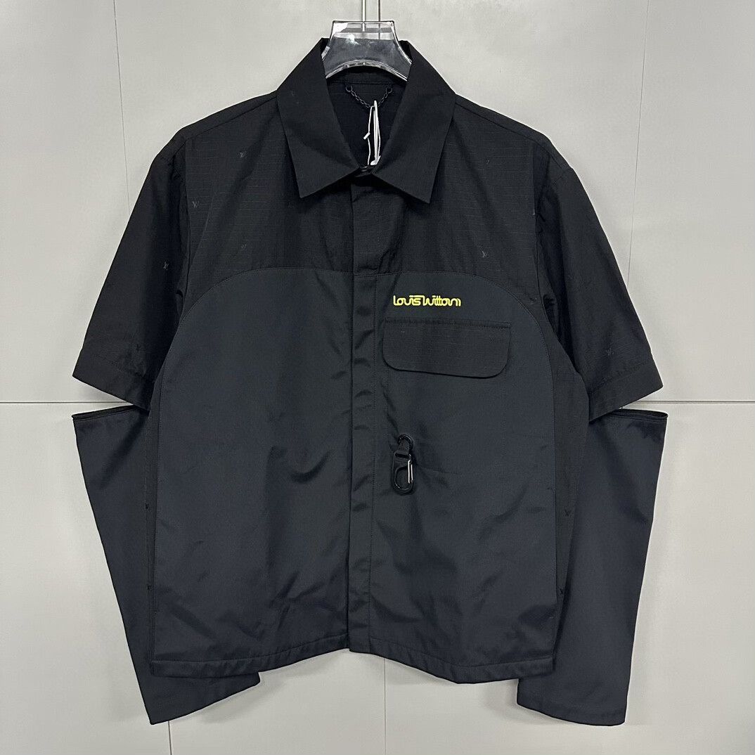Louis Vuitton louis vuitton black embroidered logo shirt jacket Size US L / EU 52-54 / 3 - 3 Thumbnail