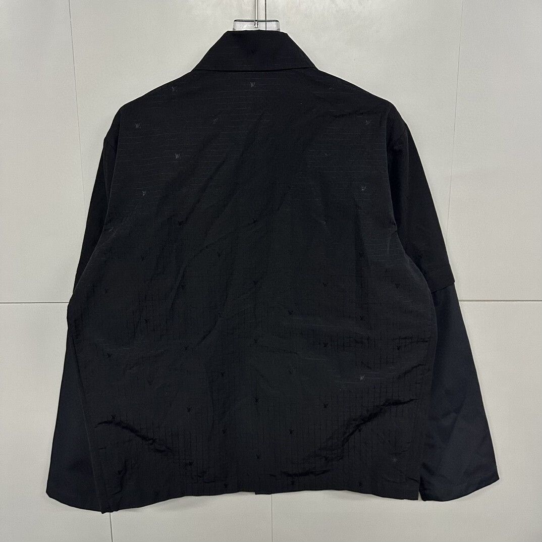 Louis Vuitton louis vuitton black embroidered logo shirt jacket Size US L / EU 52-54 / 3 - 2 Thumbnail