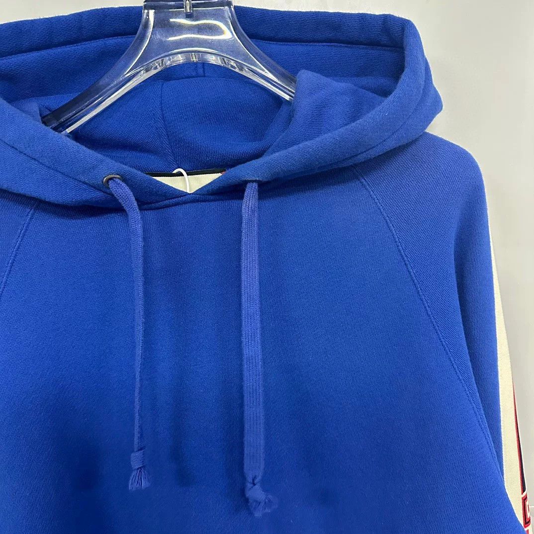 Gucci electric blue logo hoodie with hood Size US XL / EU 56 / 4 - 3 Thumbnail
