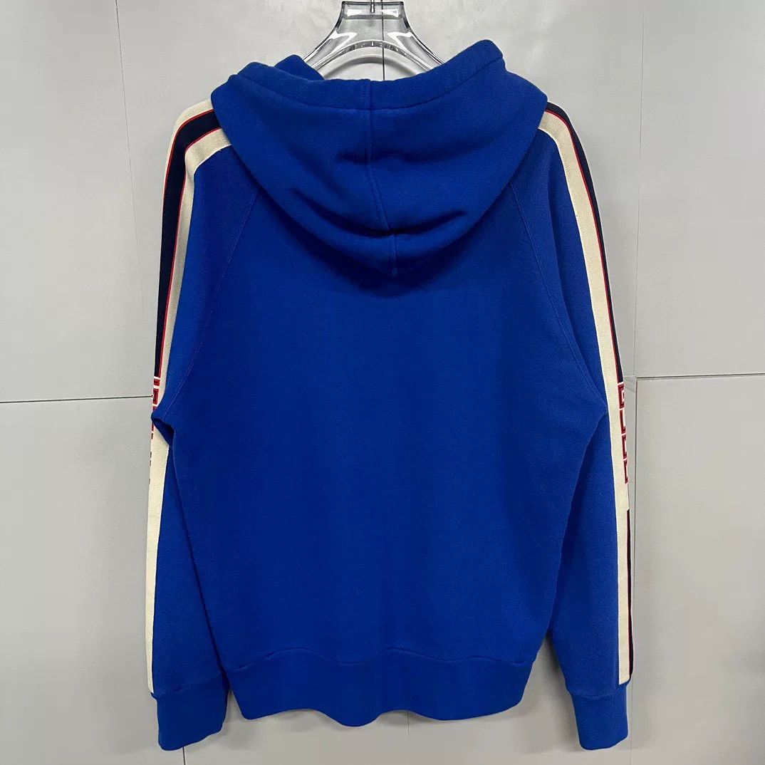 Gucci electric blue logo hoodie with hood Size US XL / EU 56 / 4 - 4 Thumbnail