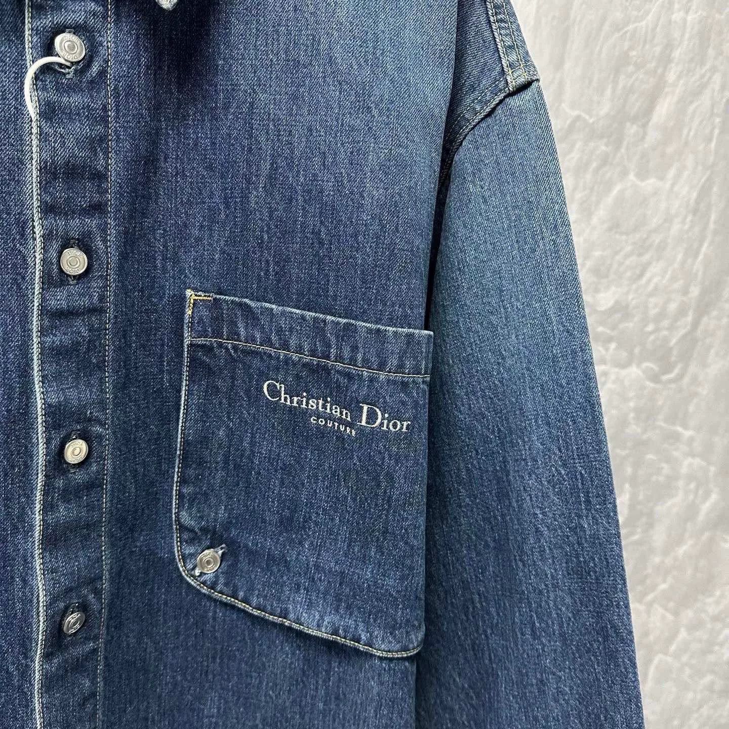Dior dior embroidered denim shirt jacket Size US L / EU 52-54 / 3 - 3 Thumbnail