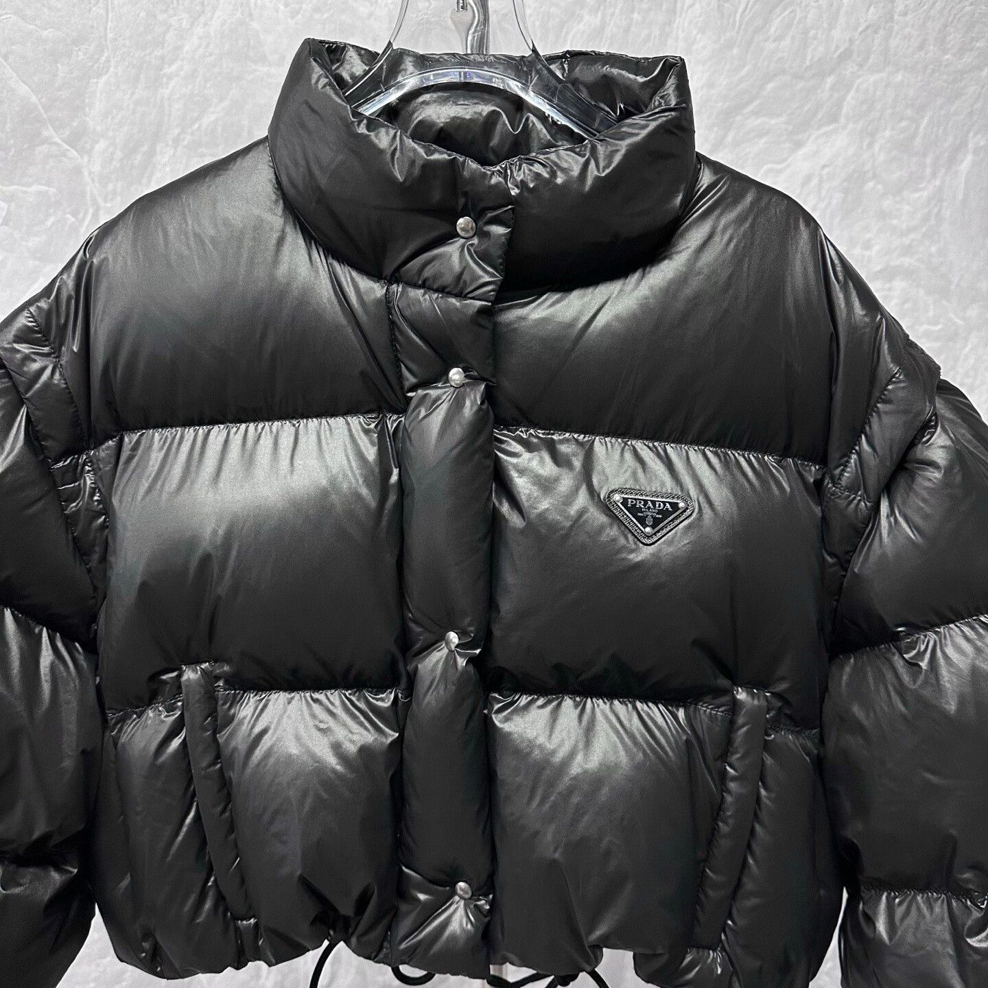 Prada prada detachable sleeve puffer coat Size L / US 10 / IT 46 - 2 Thumbnail