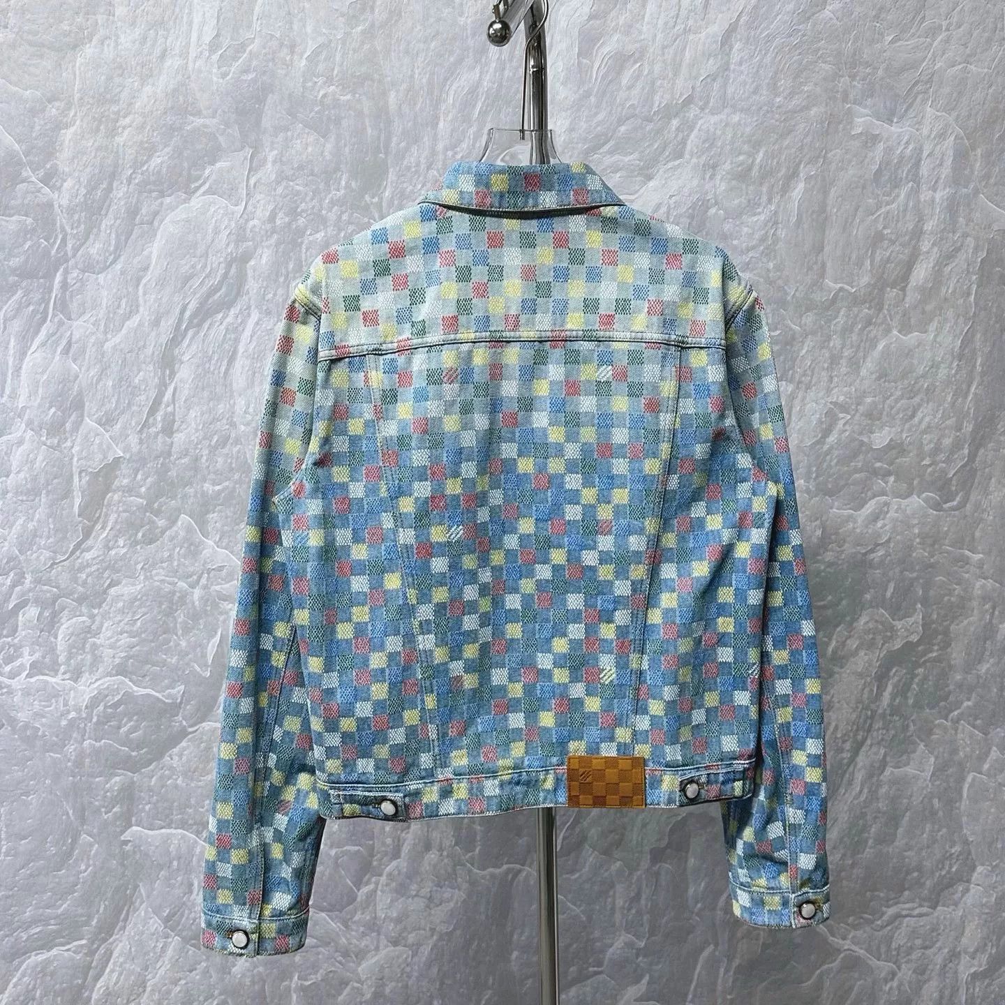 Louis Vuitton colorful checkered denim jacket by louis vuitton Size US L / EU 52-54 / 3 - 4 Thumbnail