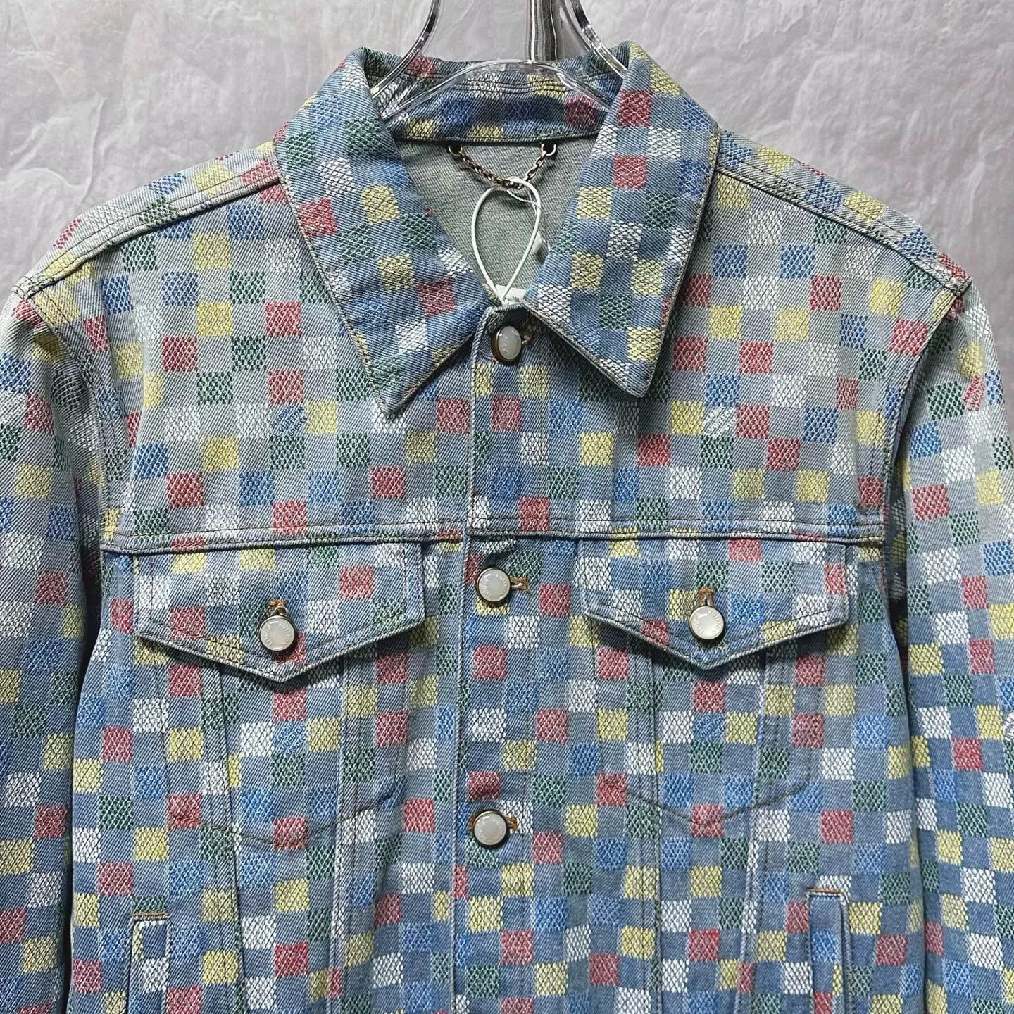 Louis Vuitton colorful checkered denim jacket by louis vuitton Size US L / EU 52-54 / 3 - 2 Thumbnail