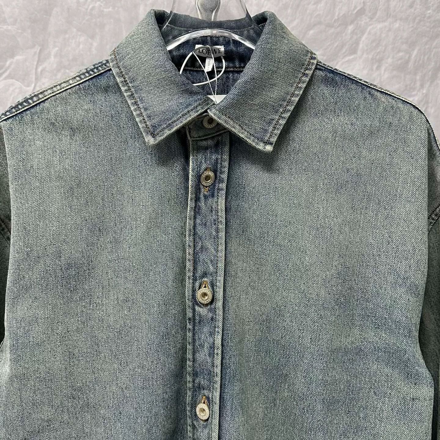 Loewe Loewe Logo Denim Shirt Jacket SS25 Size US L / EU 52-54 / 3 - 2 Thumbnail