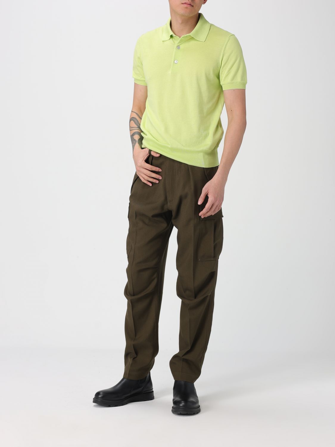 Tom Ford Tom Ford Polo Shirt Men Acid Green Size US L / EU 52-54 / 3 - 2 Thumbnail