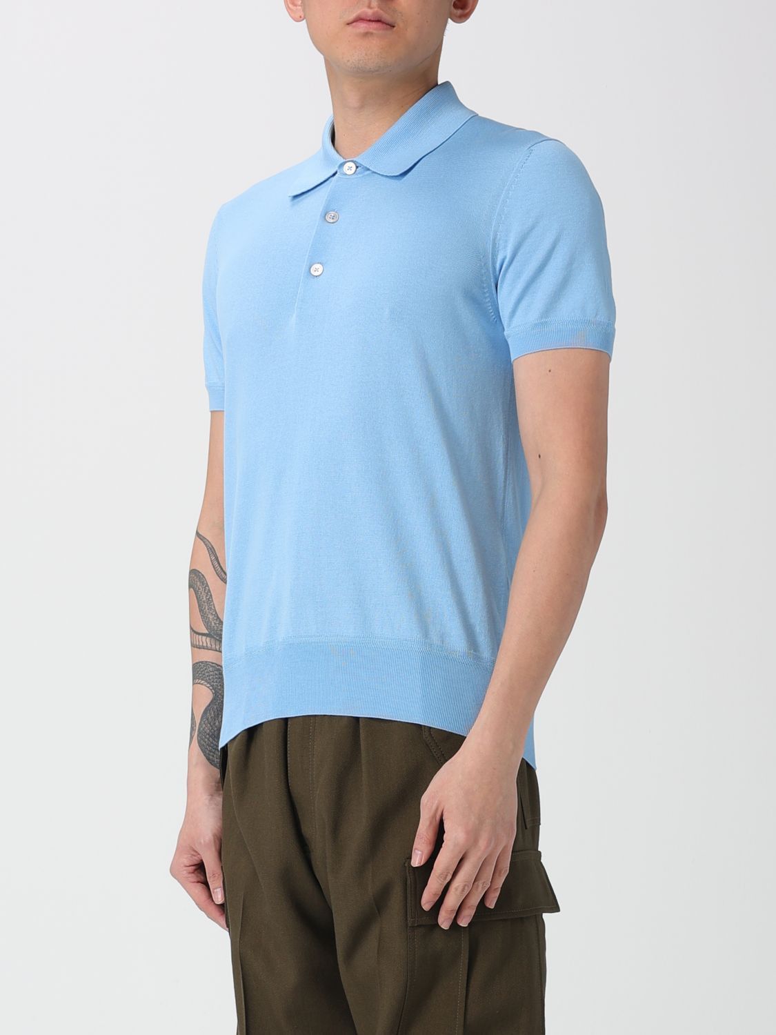 Tom Ford Tom Ford Polo Shirt Men Turquoise Size US XL / EU 56 / 4 - 4 Thumbnail