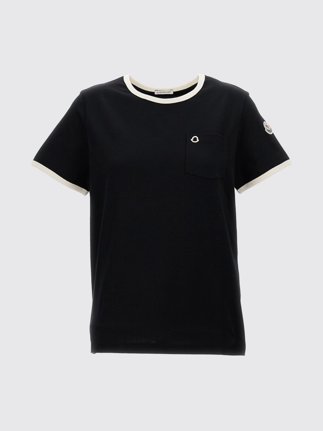 Moncler Moncler T-Shirt Woman Black Size M / US 6-8 / IT 42-44 - 2 Thumbnail